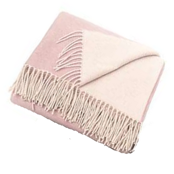 Плед CO.BI. DOUBLE- Pink, Blush/white, 140x180