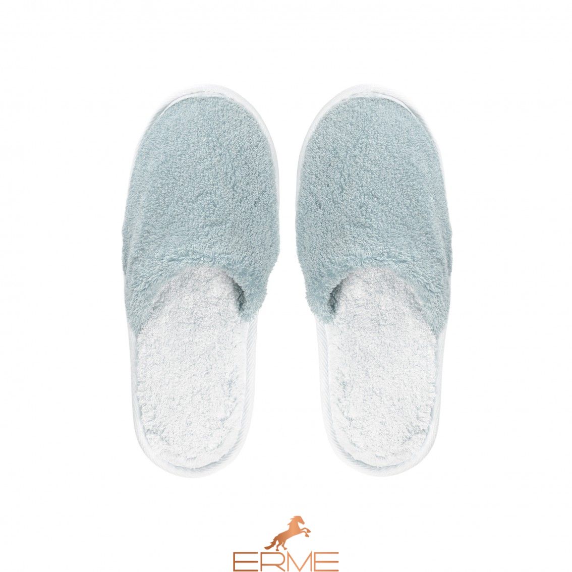 Тапочки Египетский хлопок Graccioza Bicolore Sea Mist/White (44-45)