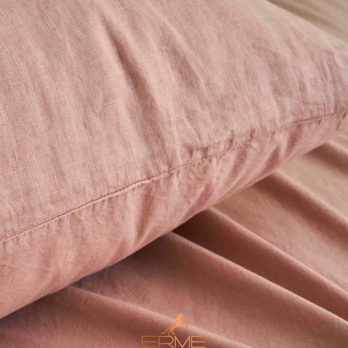 Bed linen Biancoperla - Nantes Mud, 50x75 (2pc), 220x240, 270x290