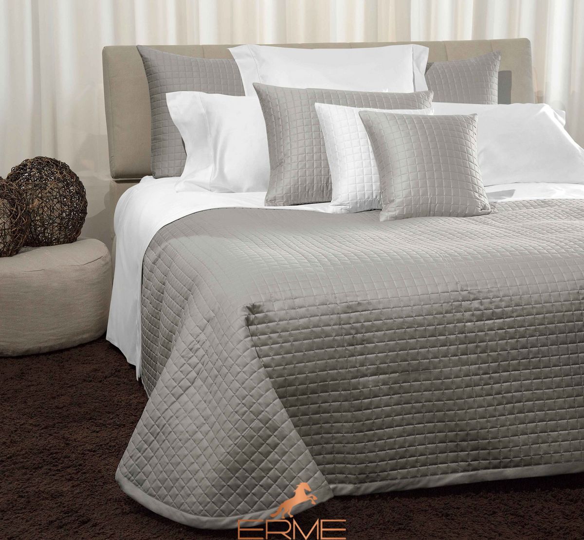 Signoria Firenze - Quilted bedspread MASACCIO Silver Moon, Silver moon, 260x270