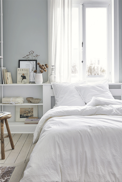 Постельное белье - Essix Parure en coton Ga&iuml;a Blanc, 50x70, 155x200, 180x290