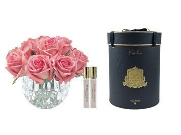 Ароматична композиція Cote Noire троянди в хрустальній чаші - White Peach, Під замовлення (доставка від 4-х тижнів)