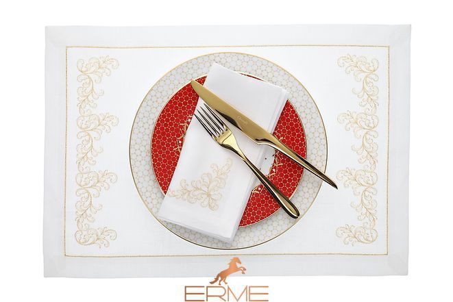 Weissfee serving mat - Antibes Gold