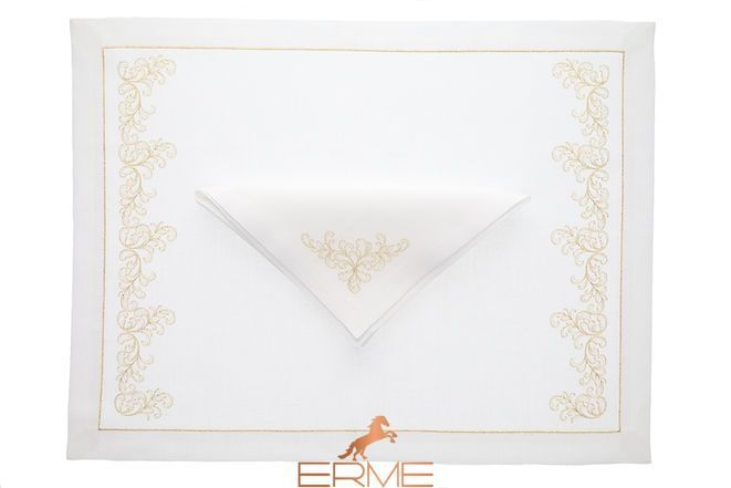 Weissfee serving mat - Antibes Gold