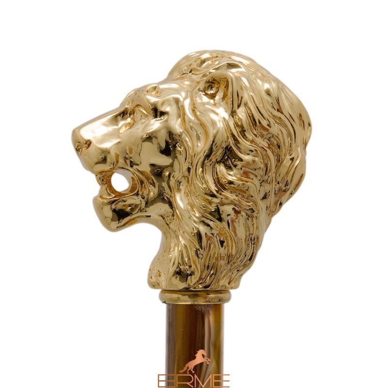 Pasotti -GOLD LION SHOEHORN, PEARLY BROWN SHAFT
