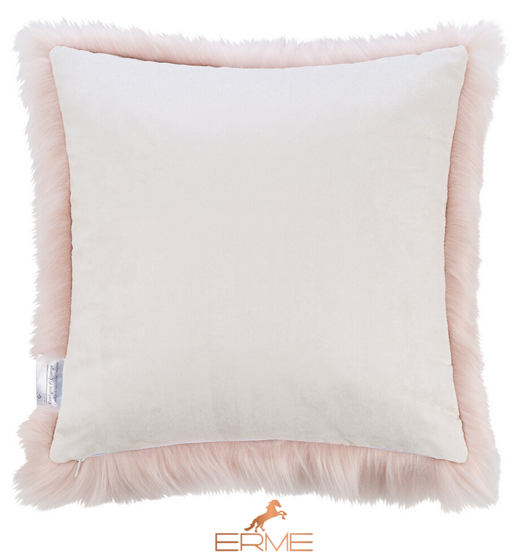 Square fur pillowcase Mansion - Himalaya Blush