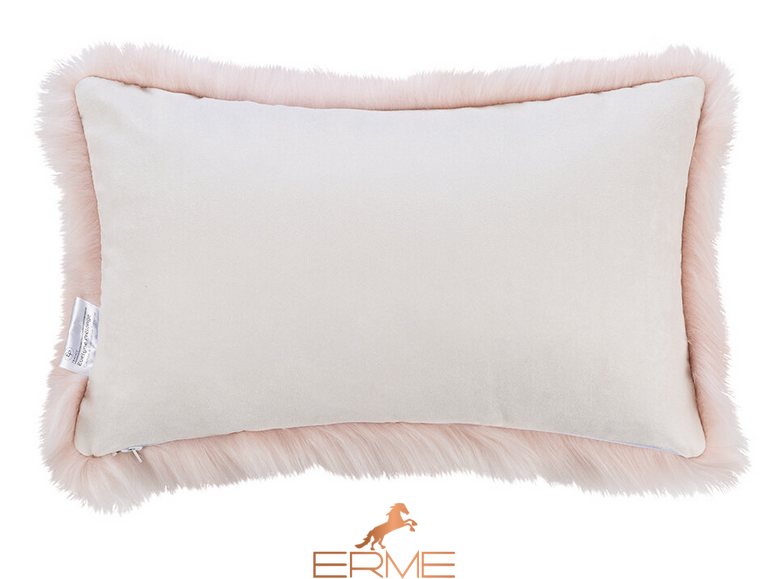 Square fur pillowcase Mansion - Himalaya Blush