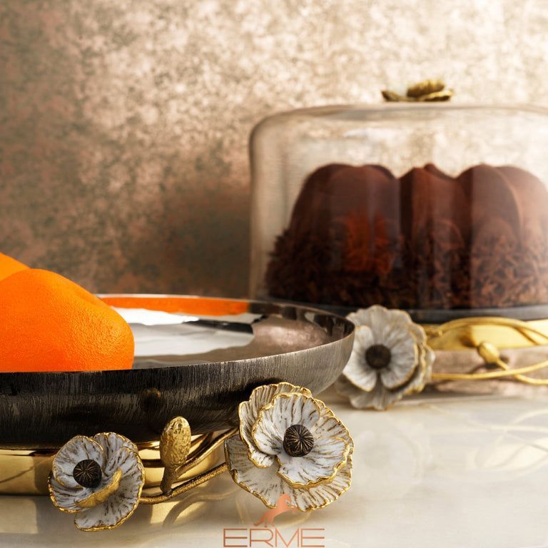 Michael Aram - Cake dish with Anemone lid