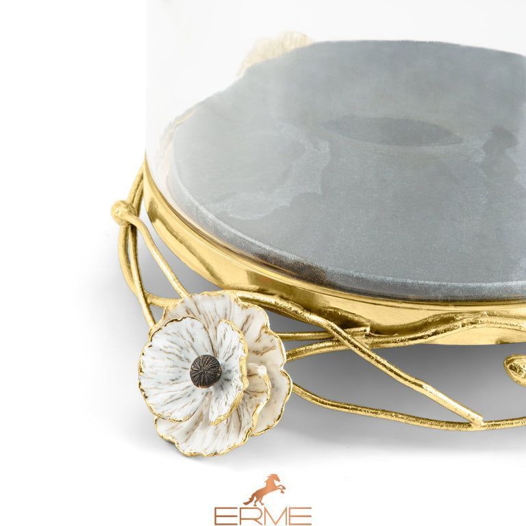 Michael Aram - Cake dish with Anemone lid