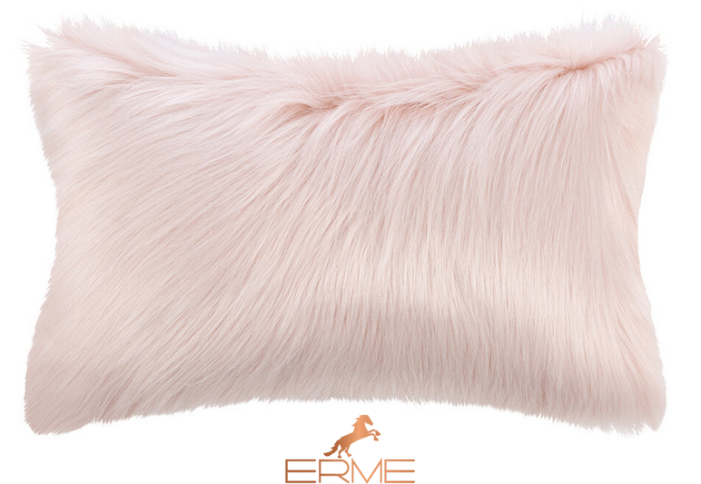 Square fur pillowcase Mansion - Himalaya Blush