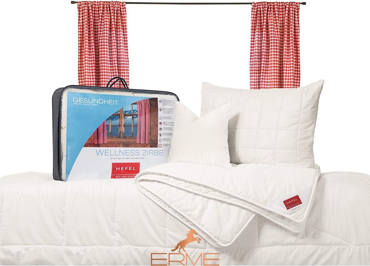 Ковдра вовняна зі стружкою кедра Hefel Wellness Zirbe GD Light Всесезонна полегшена, 135x200, 540 + 150 гр