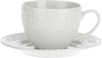 La porcellana Bianca - Tea cup with saucer - Sognante