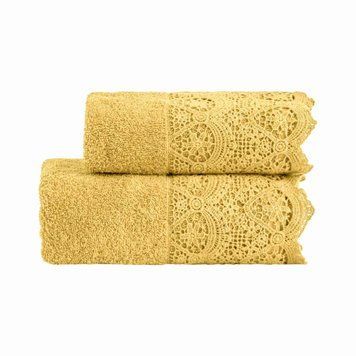 Набір рушників для обличчя + гостьове Biancoperla Canastra Miele, 60х110 + 40х60 + 100x140