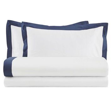 Bed linen Biancoperla - Mirage Navy blue, 50x75 (2pc), 155x200 (2pc), 270x290
