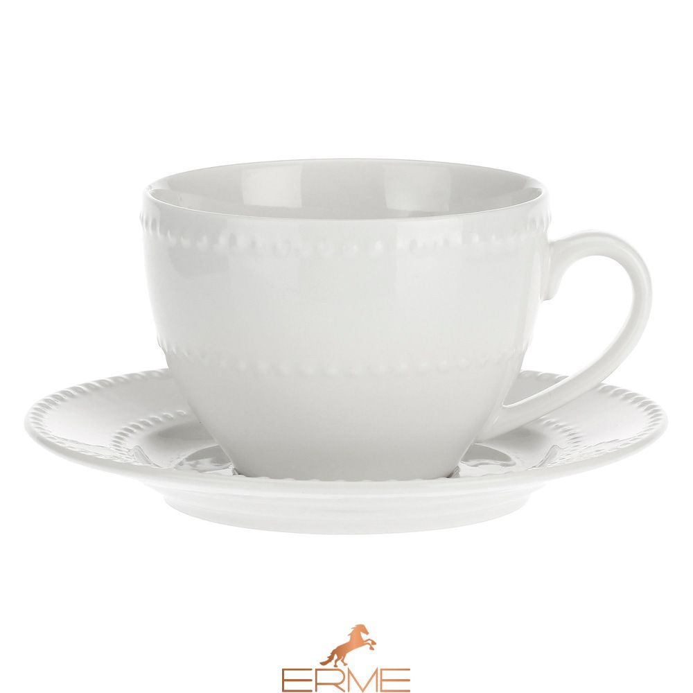 La porcellana Bianca - Tea cup with saucer - Collina