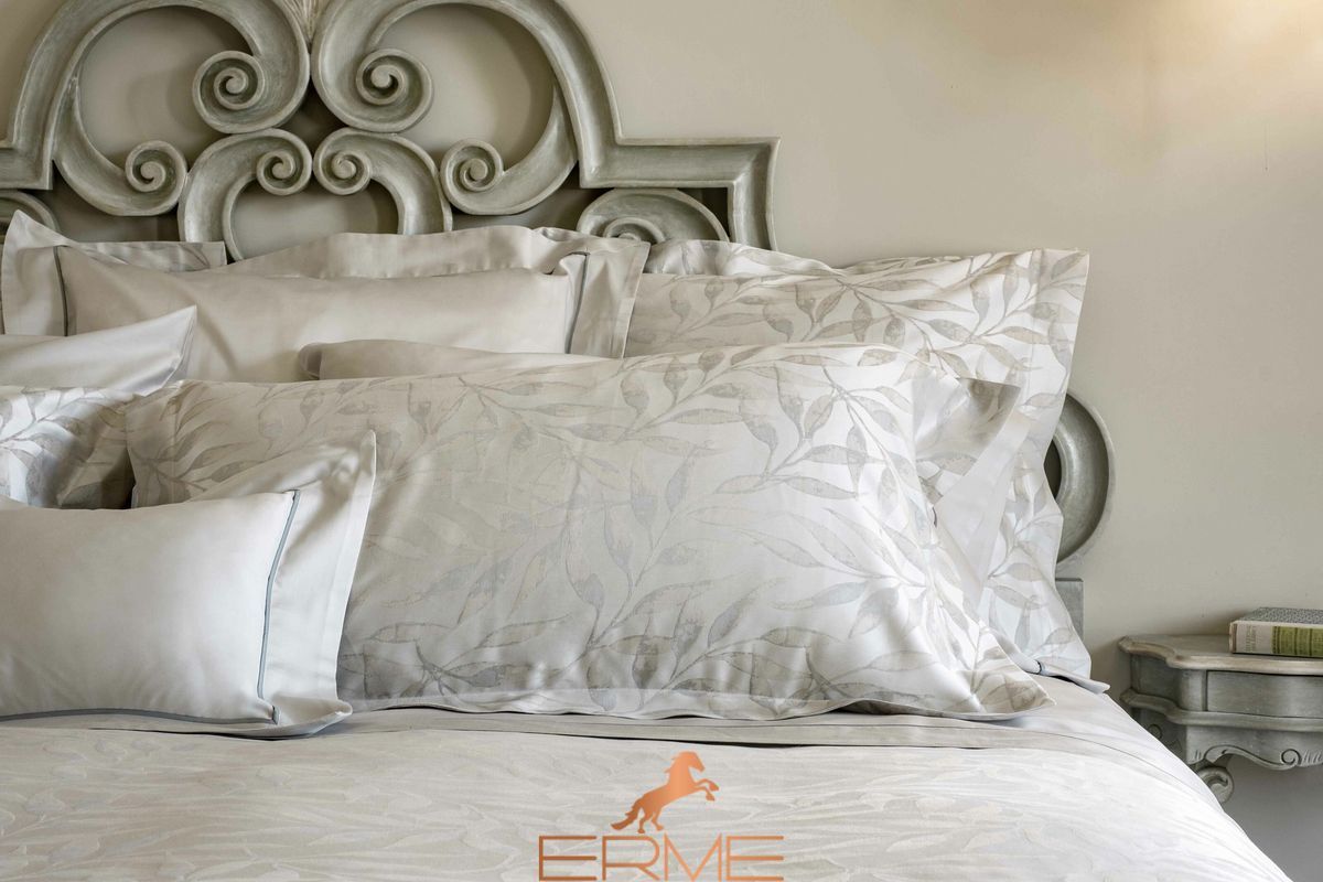 Постільна білизна Signoria Firenze - Argentario BEIGE / WILTON BLUE, 50x75 (2шт), 155x200 (2шт), 270x290