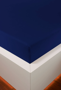 Простирадло на гумці Hefel Tencel Fitted Sheets Navy, 90x200 - 100x220 на резинці