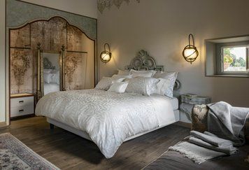 Постільна білизна Signoria Firenze - Argentario BEIGE / WILTON BLUE, 50x75 (2шт), 155x200 (2шт), 270x290