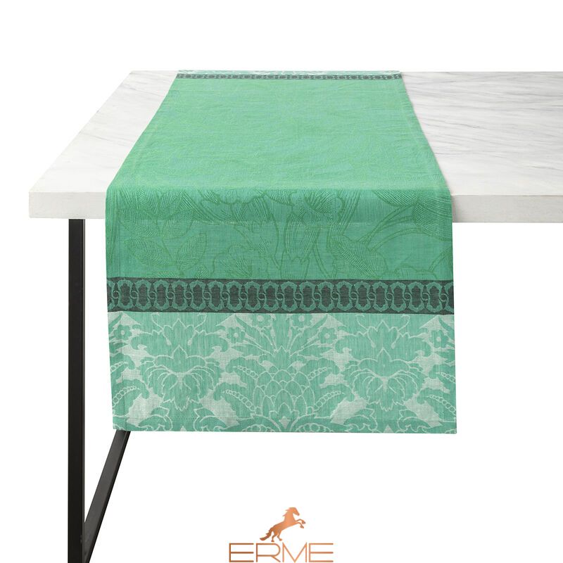 Jacquard Francais table runner - Tropicale Lin Cameleon