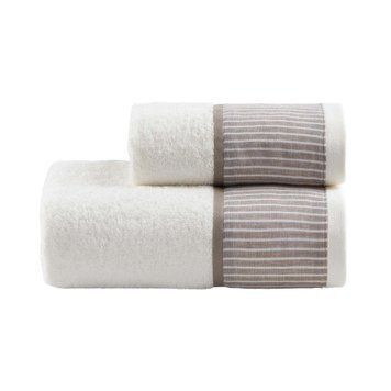 Набір рушників для обличчя + гостьове Biancoperla Castellina Avorio/Damar, 60х110 + 40х60 + 100x140